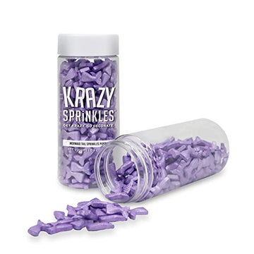 Krazy Sprinkles Purple Mermaid Tail Animal Shapes (1/2 Cup 1X Jar) | Exceptional Sprinkles For Imaginative Baking & Decorating B