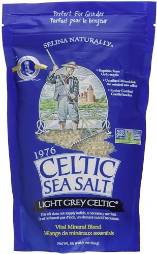 Light grey celtic Sea Salt 1 Pound Resealable Bag - Additive-Free, Delicious Sea Salt, Perfect for cooking, Baking and More - gl
