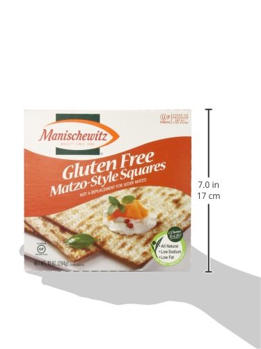 Manischewitz All Natural Gluten-Free Matzo Style Squares, 10 Ounce 3 Pack