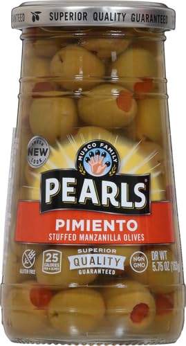 Musco Pearls Manzanilla Green Olives Jar, 5.75 Oz
