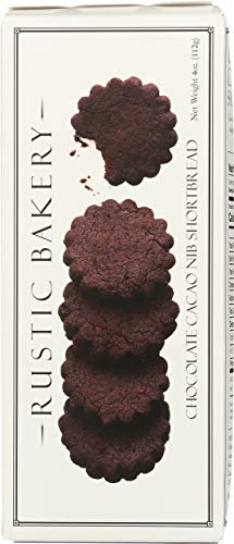Rustic Bakery Cookies Shortbread Chocolate Cacao Nibs, 4 Oz