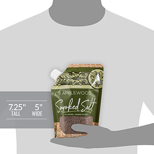 Saltworks Yakima Applewood Smoked Sea Salt, Artisan Pour Spout Pouch, 8 Ounce