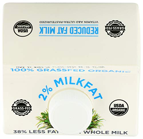 Maple Hill Creamery 100% Grass-Fed Organic 2% Milk - Ultra Pasteurized USDA Organic Reduced Fat Milk - 64 fl oz