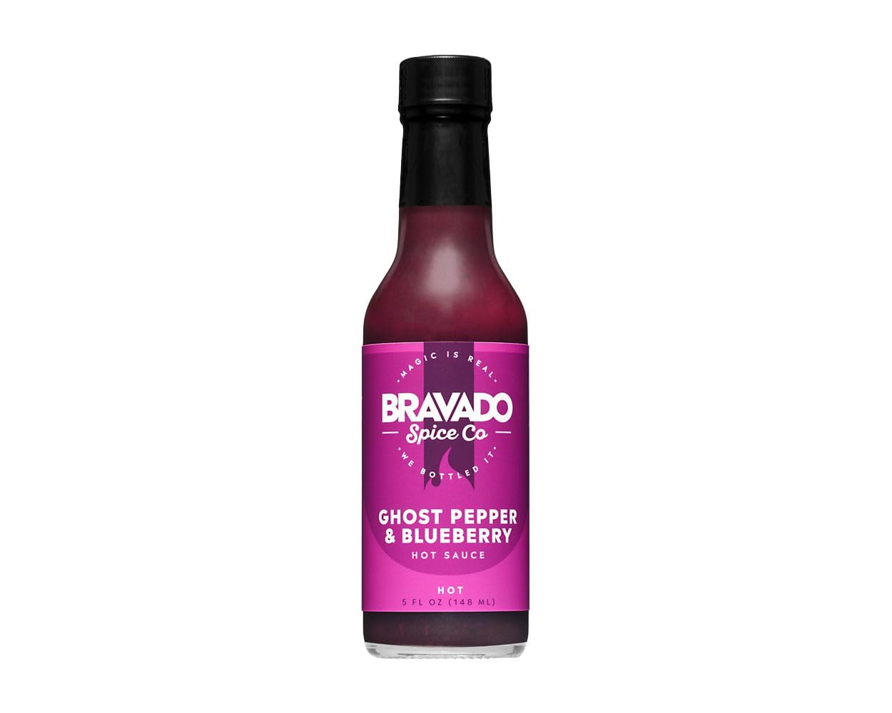 Ghost Pepper and Blueberry Hot Sauce By Bravado Spice FEATURED ON HOT ONES Gluten Free, Vegan, Low Carb, Paleo Hot Sauce All Nat