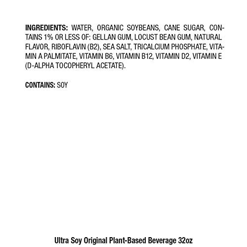 Pacific Foods Ultra Soy Non-Dairy Milk, Original, 32 Fl Oz, (Pack of 12)