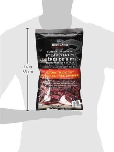 Kirkland Signature Premium Beef Steak Strips Jerky 12 Oz