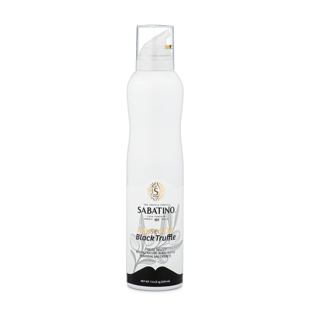 Sabatino Black Truffle Oil Spray - All-Natural Premium Italian Black Truffle-Infused Olive Oil, Gourmet Finishing Oil for Pasta,