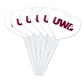 GRAPHICS & MORE Cupcake Picks Set of 6, Acrylic, University of Wisconsin - La Crosse, Heart Love Design, One Size