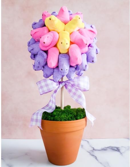 Peeps Easter Marshmallow Chicks, Variety Pack, 10 Count (Pink, Blue, Purple, And Yellow Chicks Marshmallow Peeps)