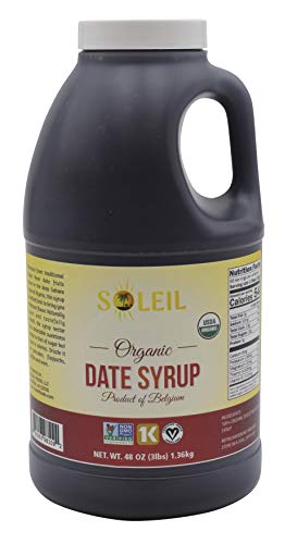 ORgANIc DATE SYRUP  Made with100% Deglet Noor dates  certified Organic NON-gMO KOSHER. Healthy Natural sweetener with NO added s