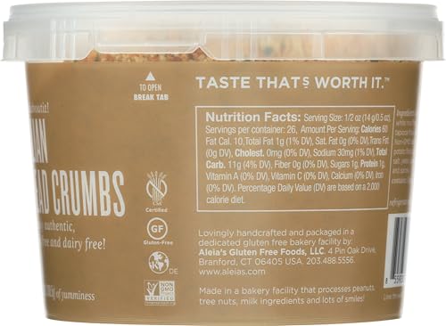 Aleias Italian Bread Crumbs  Gluten Free  Dairy Free  13 Ounces (Pack Of 12)