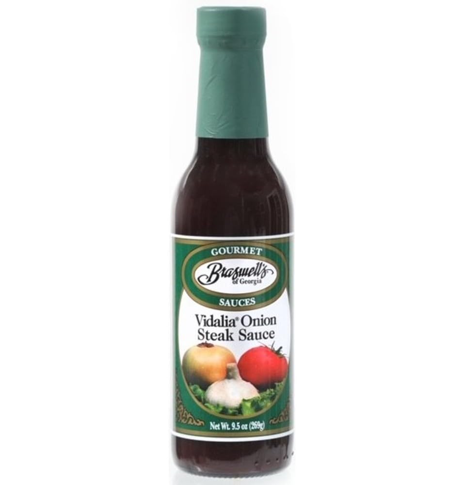 Braswells Gourmet Vidalia Steak Sauce - Small-Batch, Renowned Specialty, Made in USA, Since 1946 (9.5oz)