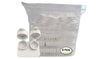 Amcon Contact Lenses Cases Flat Ribbed Extra Deep Well - White, 6 Pack