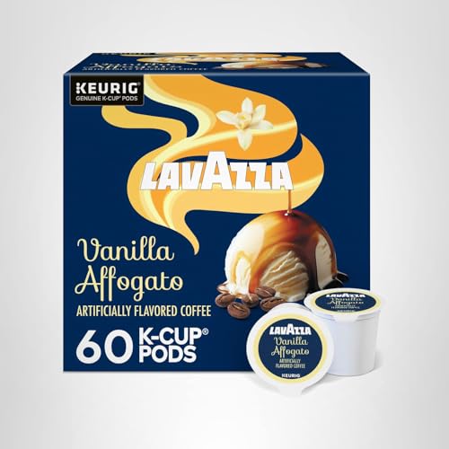 Lavazza Vanilla Affogato Coffee  Single Serve Keurig K-Cup Pods  Flavored Coffee  60-Count Box (6 Packs of 10)