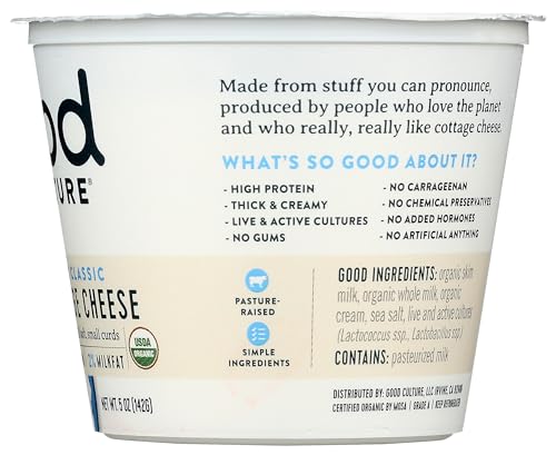 Good Culture Organic 2% Low Fat Classic Cottage Cheese, 5 Oz