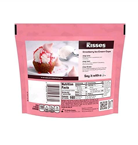 Hershey'S Strawberry Ice Cream Cone Kisses - 9-Oz. Bag Limited Summertime Edition Ice Cream Inspired