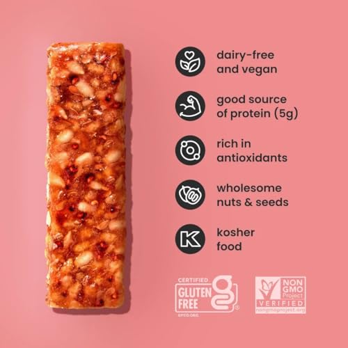 Orchard Bar Non-GMO Fruit & Nut Bars, Strawberry Raspberry Walnut, 1.4 Oz, Pack of 12