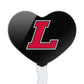 GRAPHICS & MORE Cupcake Picks Set of 6, Acrylic, Lewis University Heart Design, One Size