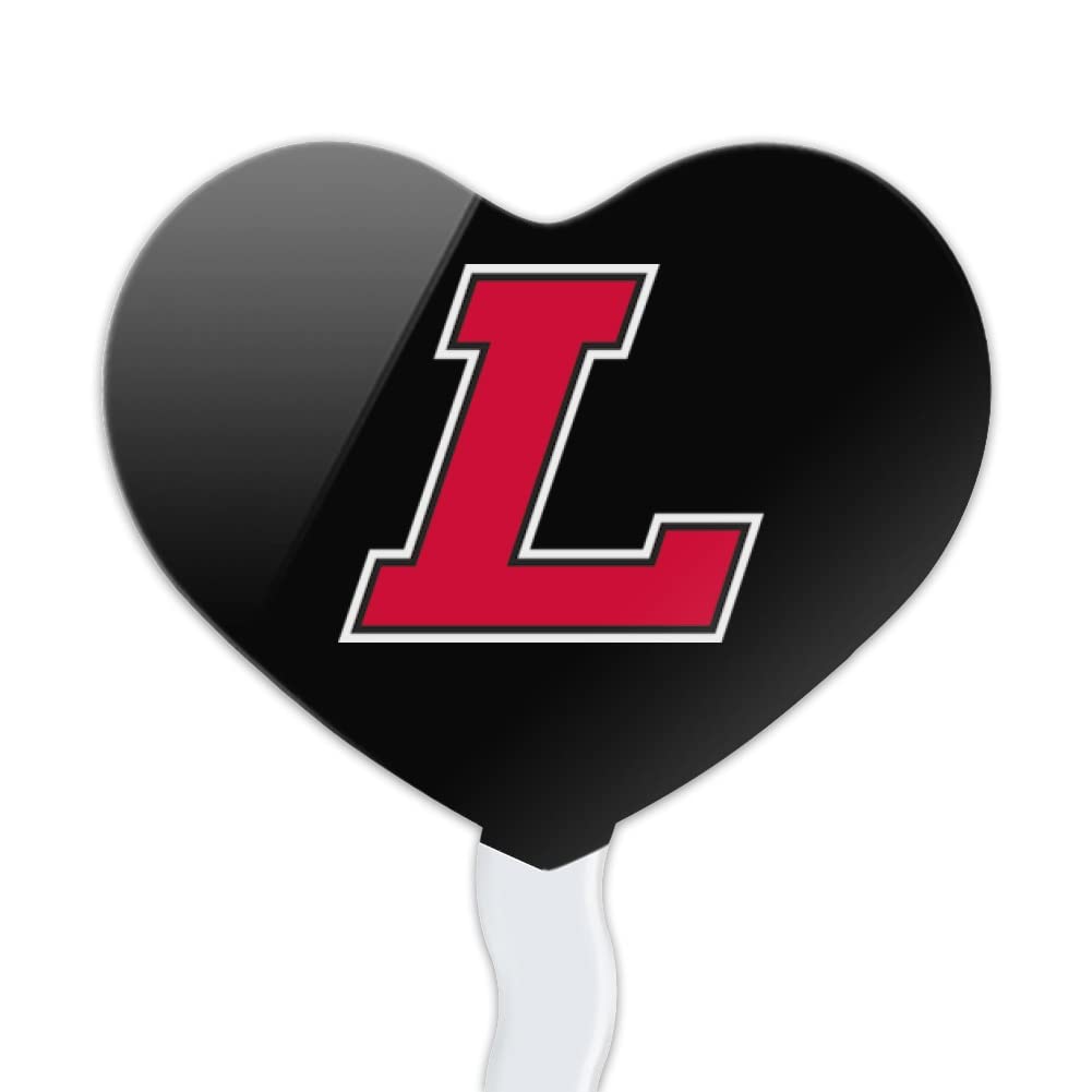 GRAPHICS & MORE Cupcake Picks Set of 6, Acrylic, Lewis University Heart Design, One Size