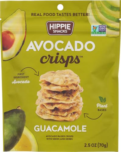 Hippie Snacks Avocado Crisps Guacamole 2.5Oz