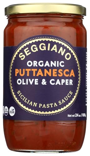 SEGGIANO Organic Puttanesca Pasta Sauce, 24 OZ
