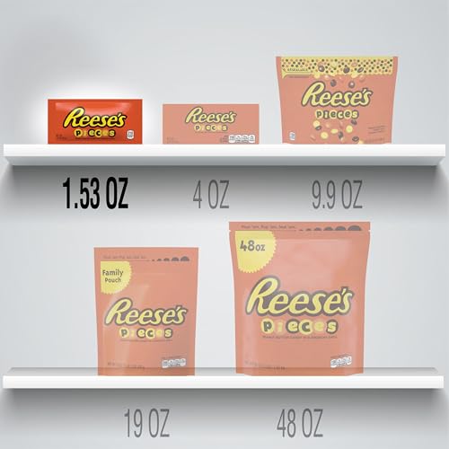 Reese'S Pieces Peanut Butter Candy Bags, 1.53 Oz (18 Count)