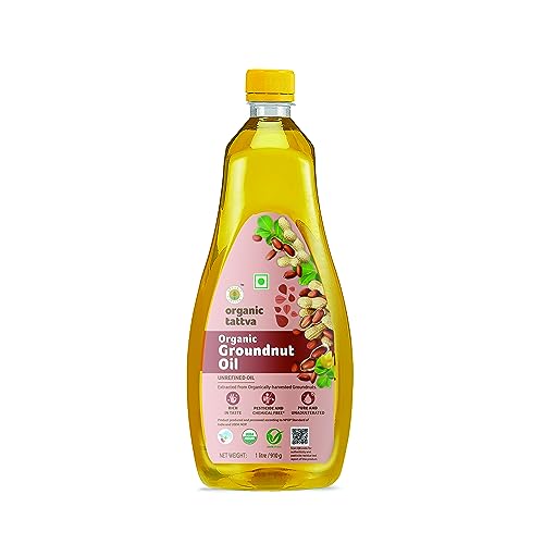 Organic Tattva, Organic Groundnut/Peanut Unrefined Cooking Oil (1 Litre)
