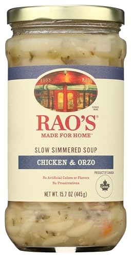 Raos Made for Home Chicken Orzo Soup  16 oz  Traditional Italian Heat and Serve Soup  Made with enhanced Quality Ingredients