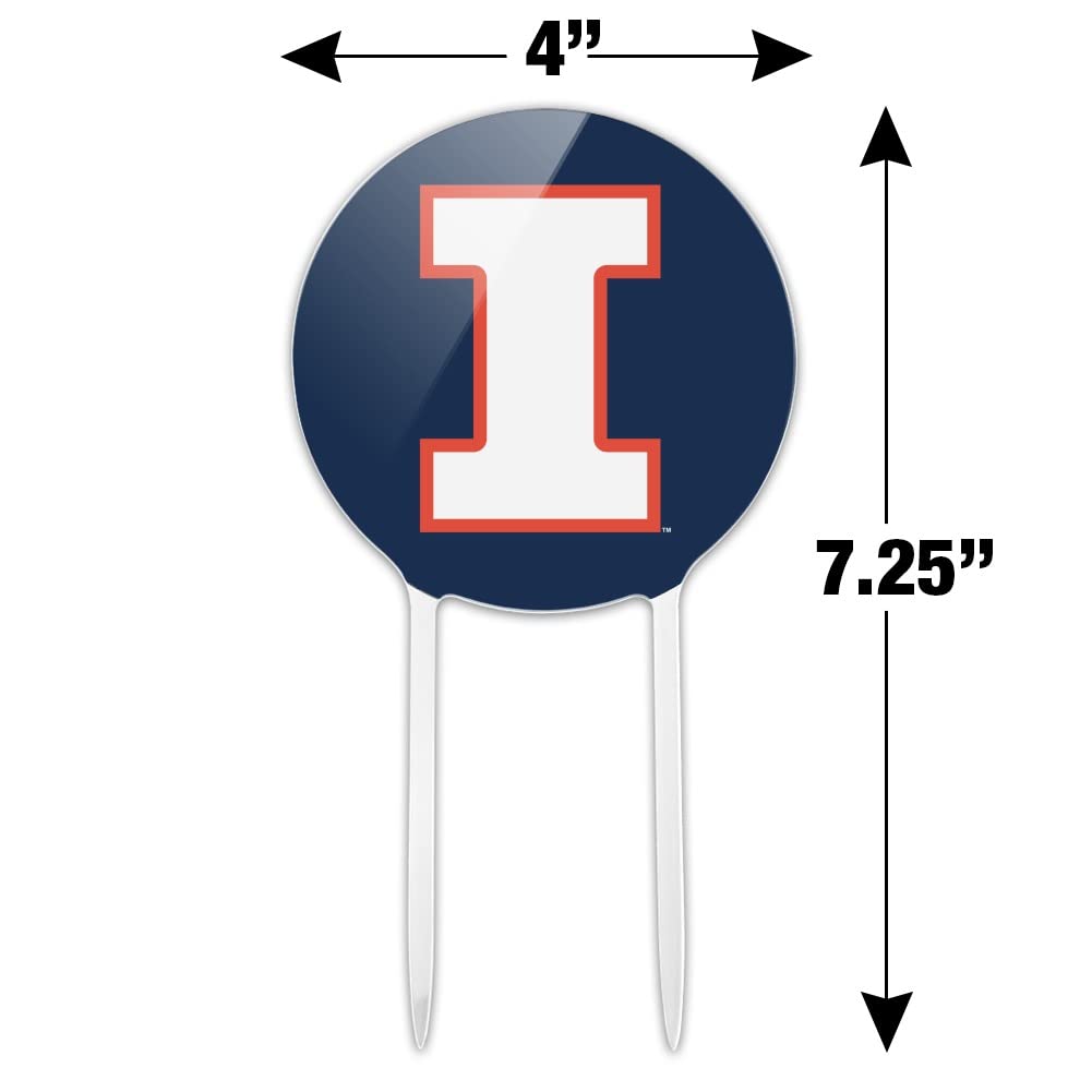 GRAPHICS & MORE Acrylic Cake Topper - University of Illinois Fighting Illini, Multi, One Size