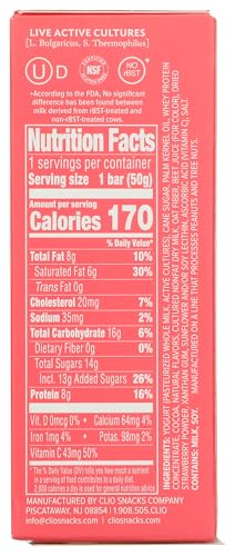 Clio Bar RFG Yogurt Greek Strawberry, 1.76 Oz
