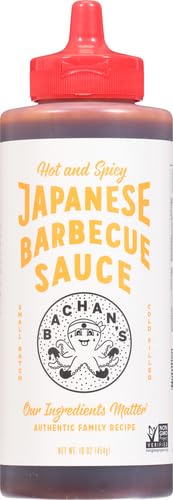 Bachan'S - Japanese Barbecue Sauce - Hot & Spicy, 16 Oz, Small Batch, Non Gmo, No Preservatives, Vegan And Bpa Free. Condiment F