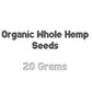 Ripkitty Premium Whole Raw Hemp Seeds, Organic, Kosher, Vegan, Allergen-Free, 20g