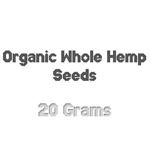 Ripkitty Premium Whole Raw Hemp Seeds, Organic, Kosher, Vegan, Allergen-Free, 20g
