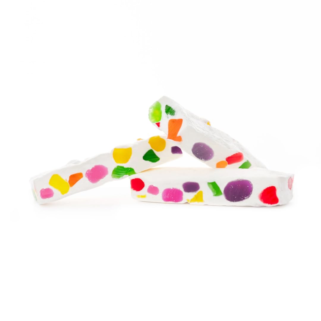 Italian Jujube Nougat Candies - Soft & Chewy With Fruity Jelly Beans Gift - Bulk Bags By Lyza'S Sweets & Treats (2.2 Lb, Tropica