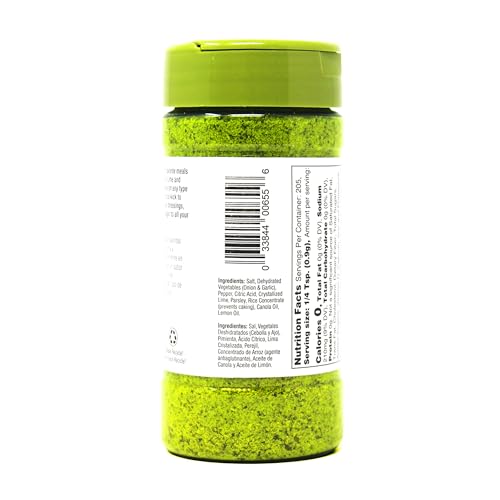 Badia Lime Pepper Seasoning, 6.5 Oz - Pepper, Garlic & Onion, Zesty Citrus Blend For Chicken, Seafood & Vegetables