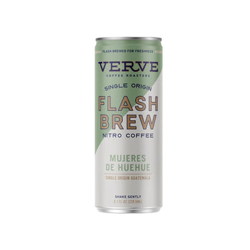 Verve Flash Brew Nitro Coffee - Guatemala Mujeres de Huehue - Light Roast Canned Coffee - 8.1 fl oz Can (6 Pack)