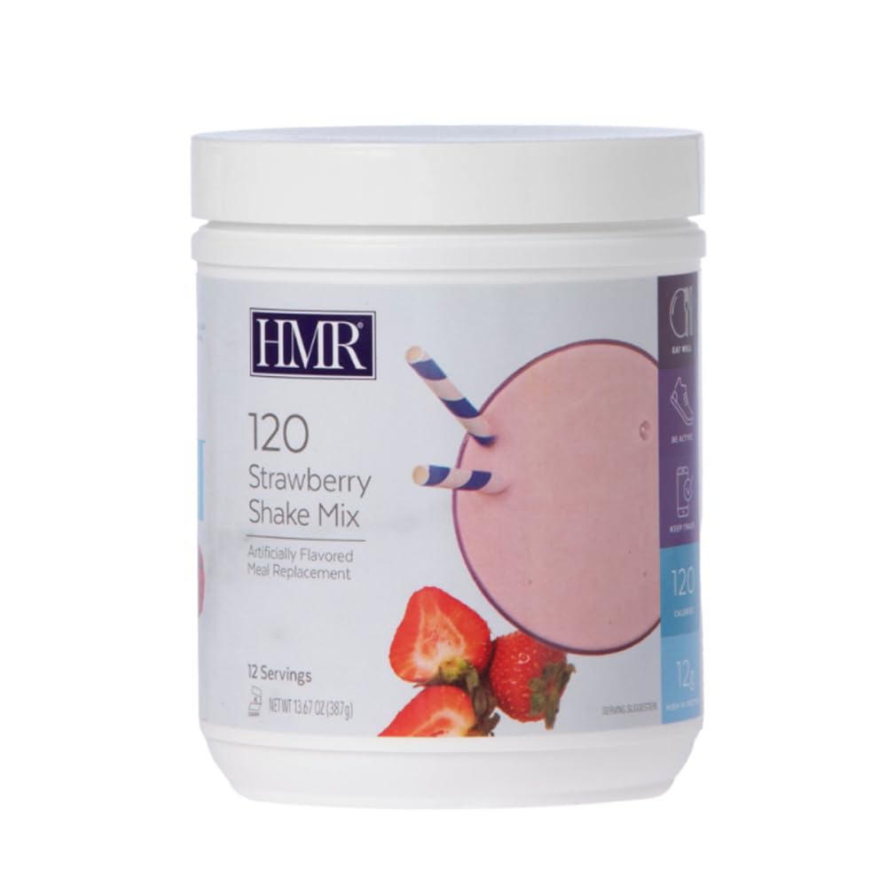 Hmr 120 Shake Meal Replacement Powder | Strawberry Shake Mix To Support Healthy Weight Loss | 12G Of Protein | Nutritional Drink