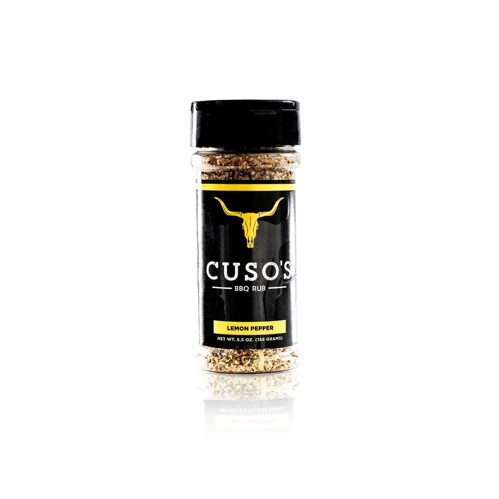 Cuso Cuts Lemon Pepper BBQ Rub - Chicken Seasoning Powder - 5 oz Bottle