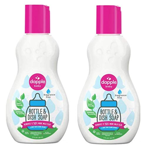 Dapple 3 Oz. Pure N Clean Bottles And Dishes Dishwashing Liquid In Fragrance-Free ( Pack 2)