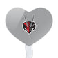 GRAPHICS & MORE Cupcake Picks Set of 6, Acrylic, University of Lynchburg Heart Love Design, Model CUPT.HRT.ACR.6PK.CLCLC500B