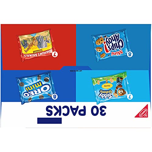 Nabisco Team Favorites Variety Pack, OREO Mini, CHIPS AHOY! Mini, Teddy Grahams Honey & Barnum s Animal Crackers, Christmas Sto