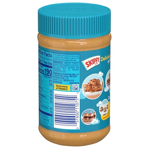 SKIPPY Peanut Butter, Creamy, 7g Protein, 16.3 Ounce, Pack of 12