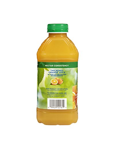Thick & Easy Clear Thickened Orange Juice, Nectar Consistency, 46 Ounce (Pack Of 6)