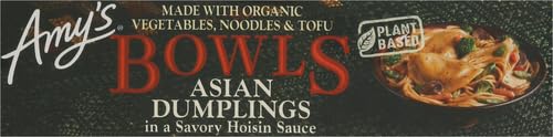 Amys Frozen Bowls, Asian Dumplings In a Savory Hoisin Sauce, Vegan, 8.5 oz.