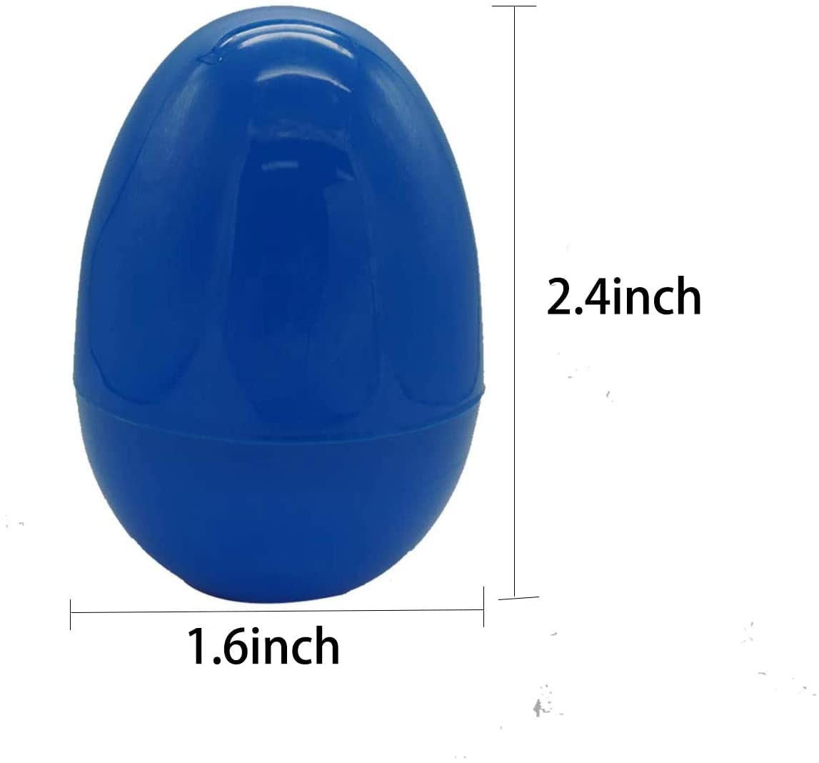 Nyicey 24 Pack Plastic Easter Eggs for Basket Hunt, Classroom Prizes, and Treat Filling - Model 8609054562