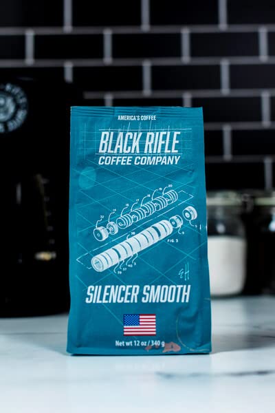 Black   Coffee Company Ground Coffee, Silencer Smooth, Light Roast, 12oz Bag, Made from Colombian & Brazilian Arabica Beans