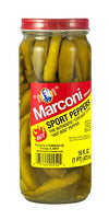Marconi Hot Sport Peppers, 16 oz, Pack of 1, Model 401679