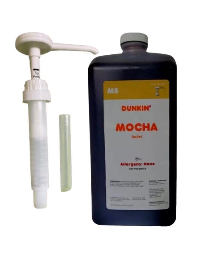 Dunkin Donuts Mocha Sauce-Swirl-Syrup 64 Oz Jug (With Pump)