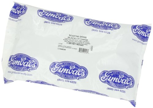 Licorice Scottie Dogs, Black, 5-Pound Bag