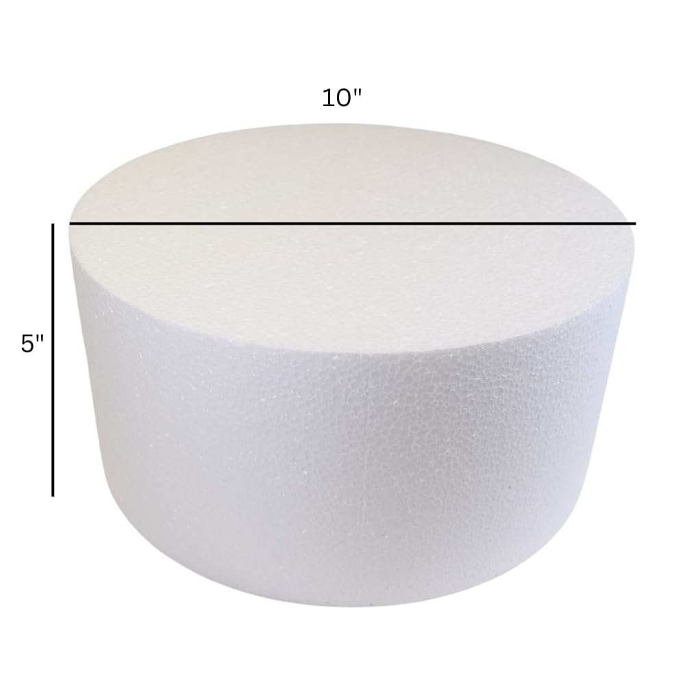Oasis Supply 747090 Dummy Round Cake, 10'' X 5'', White